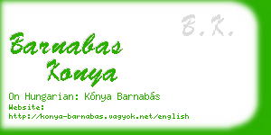 barnabas konya business card